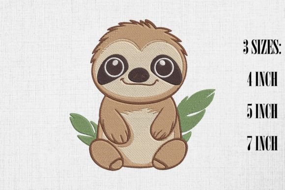 Cute Kawaii Sloth Embroidery Design Review