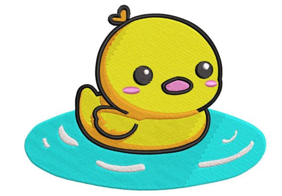 Digitized Cute Duck Embroidery Delight: A Designer’s Review