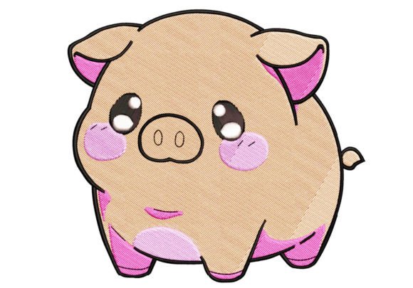 Digitized Cute Piggy Embroidery Delight: Craft Fair Review