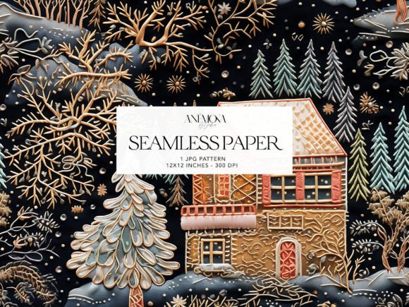 Embroidery Gingerbread Village Paper: A Designer’s Review