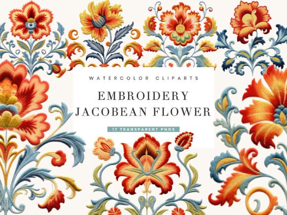 Embroidery Jacobean Flower Clipart: A Designer’s Review