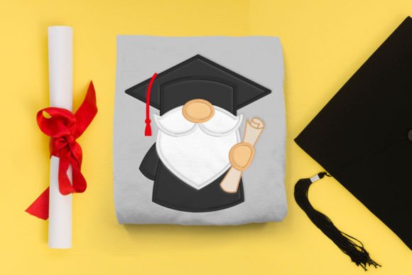 Graduation Gnome Applique Embroidery: A Designer’s Take for Small Business Merch