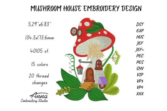 Mushroom House Embroidery Design: Boutique Sweatshirt Review