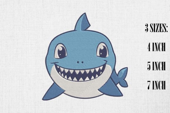Testing Cute Kawaii Shark Embroidery for Personalized Gifts